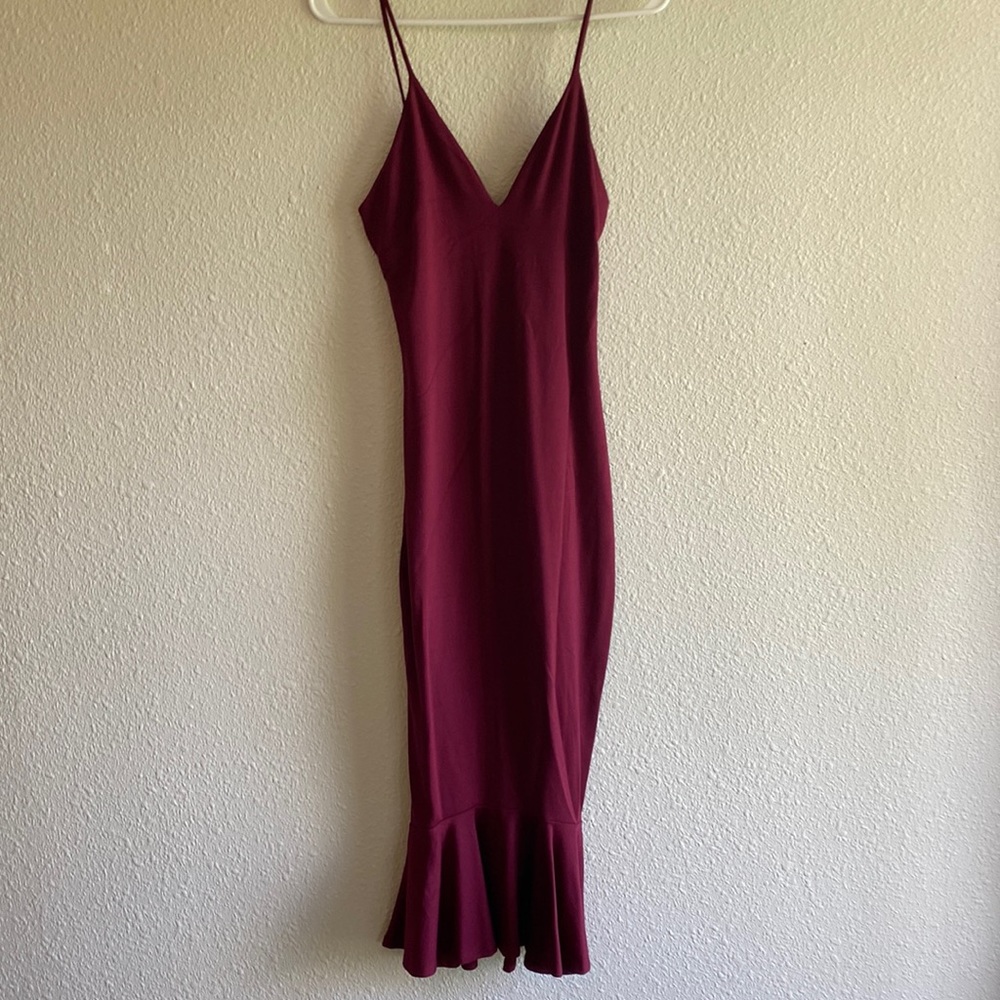 Cute Red Midi Dress, Looks Good Everywhere